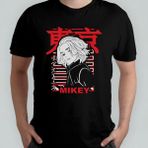 Pixxa Tokyo Revengers Anime Manga Unisex %100 Pamuklu Bisiklet Yaka T-Shirt Model 1 - Siyah