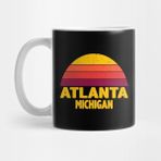 Pixxa Vintage Retro Atlanta Mıchıgan Kupa Bardak