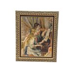 Piyano Başında Genç Kızlar Temalı Goblen Dokuma Tablo 74x89cm