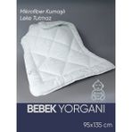 Piyes Home Bebek Yorgan, Bebe Yorgan Mikrofiber 95 x 145 cm - Beyaz