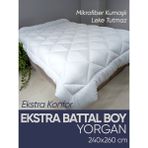 Piyes Home Mikrofiber Kumaşlı Extra Battal Boy Yorgan 240 x 260 - 240 x 260 cm - Beyaz
