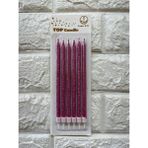 Piyop 6li Simli Pasta Mumu Pembe 17 cm