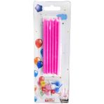 Piyop Doğum Günü Pasta Mumu Pastel 10 cm - 12 Adet Pembe