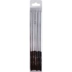 Piyop Doğum Günü Pasta Mumu Pastel 16 cm - 6'lı Gümüş