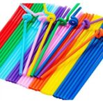 Piyop Fosforlu Artistik Pipet Ince 50 Li Paket 26X0,6 cm - 50 Adet