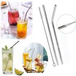Piyop Metal Pipet ve Temizleme Fırçası 3 Lü Set 21.5 cm - 3 Adet