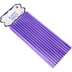 Piyop Metalik Renkli Kağıt Pipet - 25 Adet Mor 19.5 cm