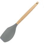 Piyop Silikon Sıyırma Spatulası, Ahşap Sap