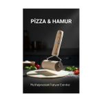 Pizza Merdanesi - Profesyonel Ahşap Saplı Hamur Açma Merdanesi -