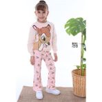 Pjk2i Bambi Desenli Pembe Fitilli Taytlı 2 Ip %100 Pamuk Kız Çocuk Takımı 3-10 Yaş 7213-P - 3 - 4 Yaş