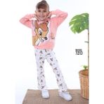 Pjk2i Bambi Desenli Pudra Fitilli Taytlı 2 Ip %100 Pamuk Kız Çocuk Takımı 3-10 Yaş 7213-PU - 3 - 4 Yaş