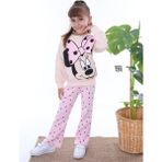 Pjk2i Minnie Mouse Desenli Ekru Fitilli Taytlı 2 Ip %100 Pamuk Kız Çocuk Takımı 3-10 Yaş 7215-E - 3 - 4 Yaş