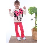 Pjk2i Minnie Mouse Desenli Fuşya Fitilli Taytlı 2 Ip %100 Pamuk Kız Çocuk Takımı 3-10 Yaş 7215-F - 3 - 4 Yaş