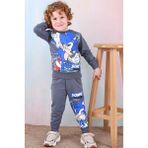 Pjk2i Sonic Desenli Füme 2 Ip %100 Pamuk Erkek Çocuk Eşofman Takımı 3-10 Yaş 7429-F - 3 - 4 Yaş
