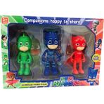 Pjmasks 3'lü Figür Set Pijamaskeliler Catboy Owlette Gekko Oyuncak Figür - 101-Standart
