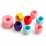PK1000868 - Silikon Kalıp Mum Kalıbı Lale Çiçeği Desenli