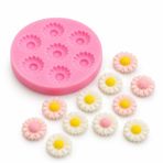 PK1002315 - Silikon Kalıp Mum Kalıbı Mini Çoklu Çiçekler