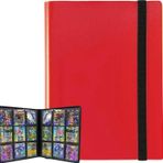 PKMLIFE Ticaret Kartı Bağlayıcı Tutucu, Beyzbol Yugioh MTG TCG Kartları için 9 Cep Albümü Kılıfı, Koleksiyon Kartı En İyi Koruma, 20 Sayfa 360 Karta Kadar (Kırmızı)