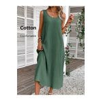 PLA CLOTHİNG Keten Yazlık Elbise