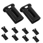 PLAFOPE 12 Adet Masa Ve Sandalye Koruyucu Kapak Ahşap Zeminler Için Sandalye Kayar Bacak Için Beyaz Pedi Sandalye Alt Kısmı Sandalye Bacak Kat Koruyucular Black Plastik