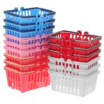 PLAFOPE 15 Adet Mini Alışveriş Sepeti Alışveriş Arabası Oyuncakları Oyuncak Bebek Evi Piknik Sepeti Market Arabası Oyuncak Alışveriş Yapmak Yürümeye Başlayan Çocuk Karın Kası Plastik Sepet