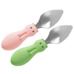 PLAFOPE 2 Adet Kazıyıcı Paslanmaz Çelik Kepçe Paslanmaz Kepçe Meyve Kaşığı Paslanmaz Kaşık Ev Sofra Takımı Meyve Kazıma Kaşıkları Meyve Çamur Kaşık Bebek Metal Sebze Silika Jeli