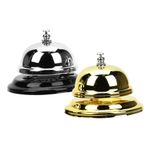 PLAFOPE Metal Masa Zili 2 Paket Yemek Zili Resepsiyon Zili Otel Restoran için
