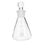PLAFOPE Tıpalı Erlenmeyer Flask 100ml/150ml Kimya Laboratuvarı Için Büyük Konik Flask Distilasyon Deney Malzemeleri
