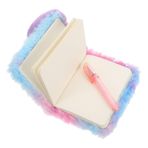 PLAFOPE Yumuşak Peluş Köpek Defteri: Çocuklar Için DIY Tie-dye Scrapbooking Ve Günlük Kayıt Için Kalemli Sevimli Tüylü Günlük Not Defteri