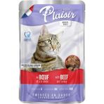Plaisir 100 gr Beef and Turkey Pouch Adult Cat Sığır Etli ve Hindi Etli Yaş Yetişkin Kedi Maması