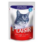 Plaisir 12x100 gr Biftekli Kedi Konservesi