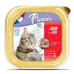 Plaisir Biftek (Sığır) Etli Pate Kısırlaştırılmış ve Yetişkin 100 gr Kedi Yaş Maması