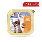 Plaisir Ezme Tavuklu 12x100 gr Yavru Kedi Konservesi