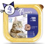 Plaisir Pate Tuna Balık Etli Yaş 4x100 gr Kedi Maması