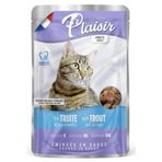 Plaisir Pouch Alabalık ve Karidesli 100 gr Yetişkin Kedi Konservesi