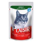 Plaisir Pouch Yetişkin Sığır Etli-Hindili 22x100 gr Yaş Kedi Maması