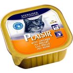 Plaisir Tavuk Sterilised 8x100 gr Yaş Kedi Mama