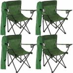 Plaj ve Kamp Sandalyesi 4 Adet - 6456 Ecorce Tube Marron - Polyester