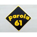 Plaka 61 Stıcker Sıyah 11X11cm Trabzon Plaka Stıcker, Parola 61 Plaka Etıketı, 61 Plaka Cıkartması