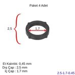 Plakalı Eşanjör Oring Conta Seti (4 Ad.) 25*17*0,45