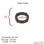 Plakalı Eşanjör Oring Conta Seti (4 Ad.) 25*17*0,6