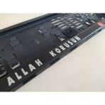 Plakalık Plastık Allah Korusun 2Adet Fıyatı (Metalık Yazı) Sport Plaka Altlıgı