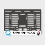 Plakam54 God Of War Mavi 3D Kabartmalı Pleksi Motor Plakalığı
