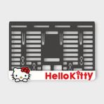 Plakam54 Hello Kitty Beyaz 3D Kabartmalı Pleksi Motor Plakalığı - 2