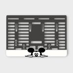 Plakam54 Mickey Mous Beyaz 3D Kabartmalı Pleksi Motor Plakalığı