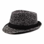 Plancholo Erkek Fötr Fötr Şapka Günlük Caz Şapkası Vintage Stil Elbise Fedora Şapka, siyah, One Size