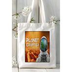 Planet Crafter Oyun Baskılı Bez Çanta Omuz Çantası Kişiye Özel Model 4