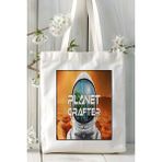 Planet Crafter Oyun Baskılı Omuz Çanta Kişiye Özel Model 3