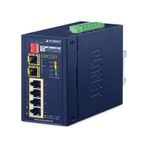 Planet Industrial 4-port 10/100tx 802.3at Poe + 2-port 1000x Sfp Ring Ethernet Switch