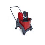 Planet Tek Kovalı Temizlik Arabası Eko 25 LT Kırmızı